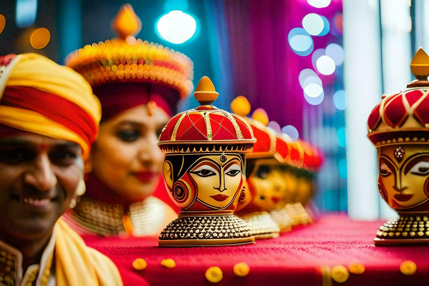 Indien mariage la photographie dans Londres. généré par ai photo