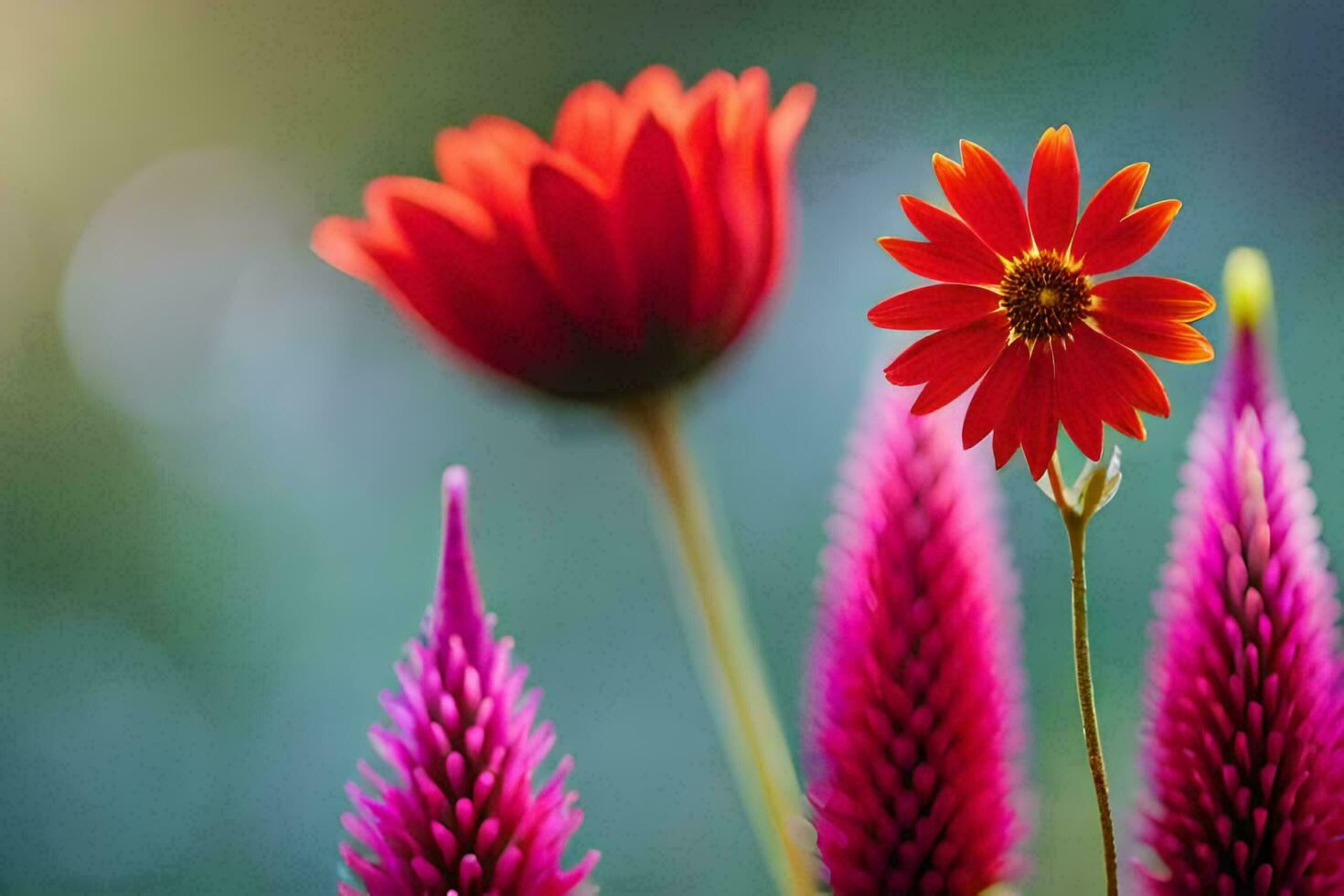 photo fond d'écran le ciel, fleurs, le soleil, le fleurs, le fleurs, le fleurs,. généré par ai