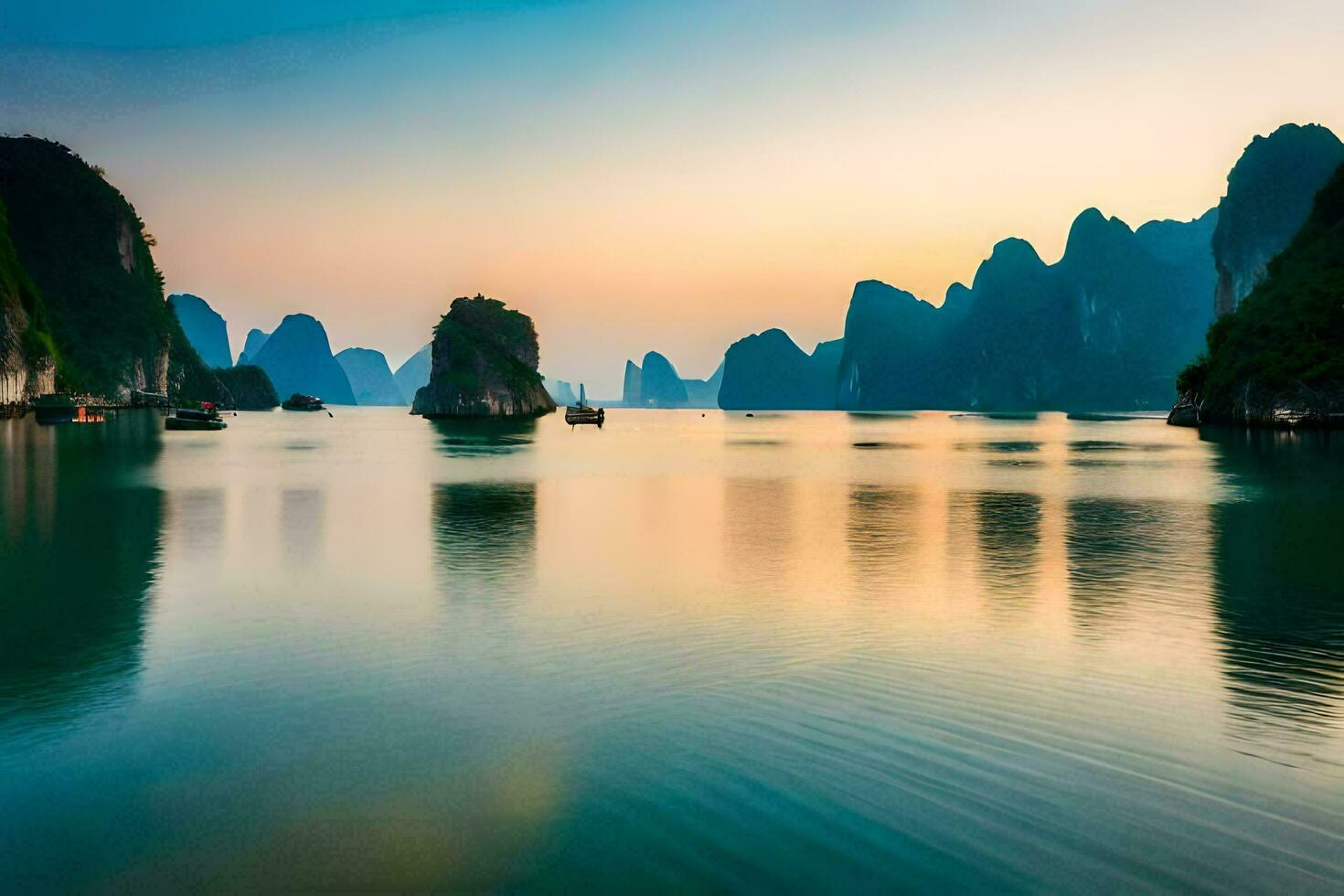 le Ha longue baie dans vietnam. généré par ai photo