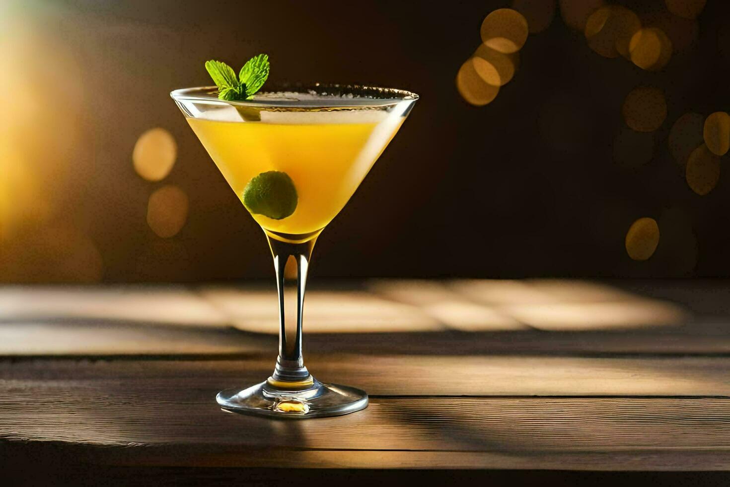 cocktail sur une en bois tableau. généré par ai photo