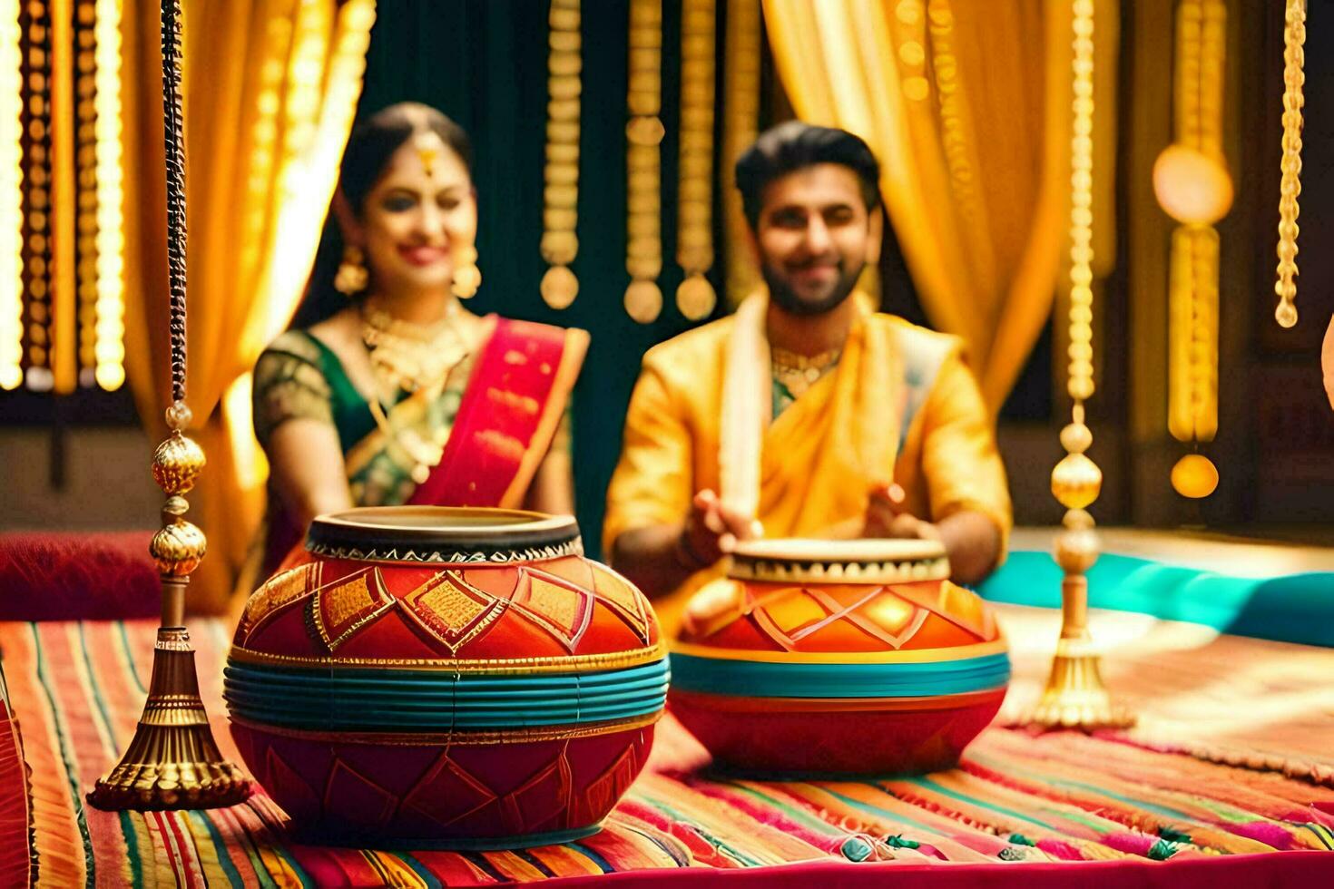 Indien mariage la photographie dans Bangalore. généré par ai photo