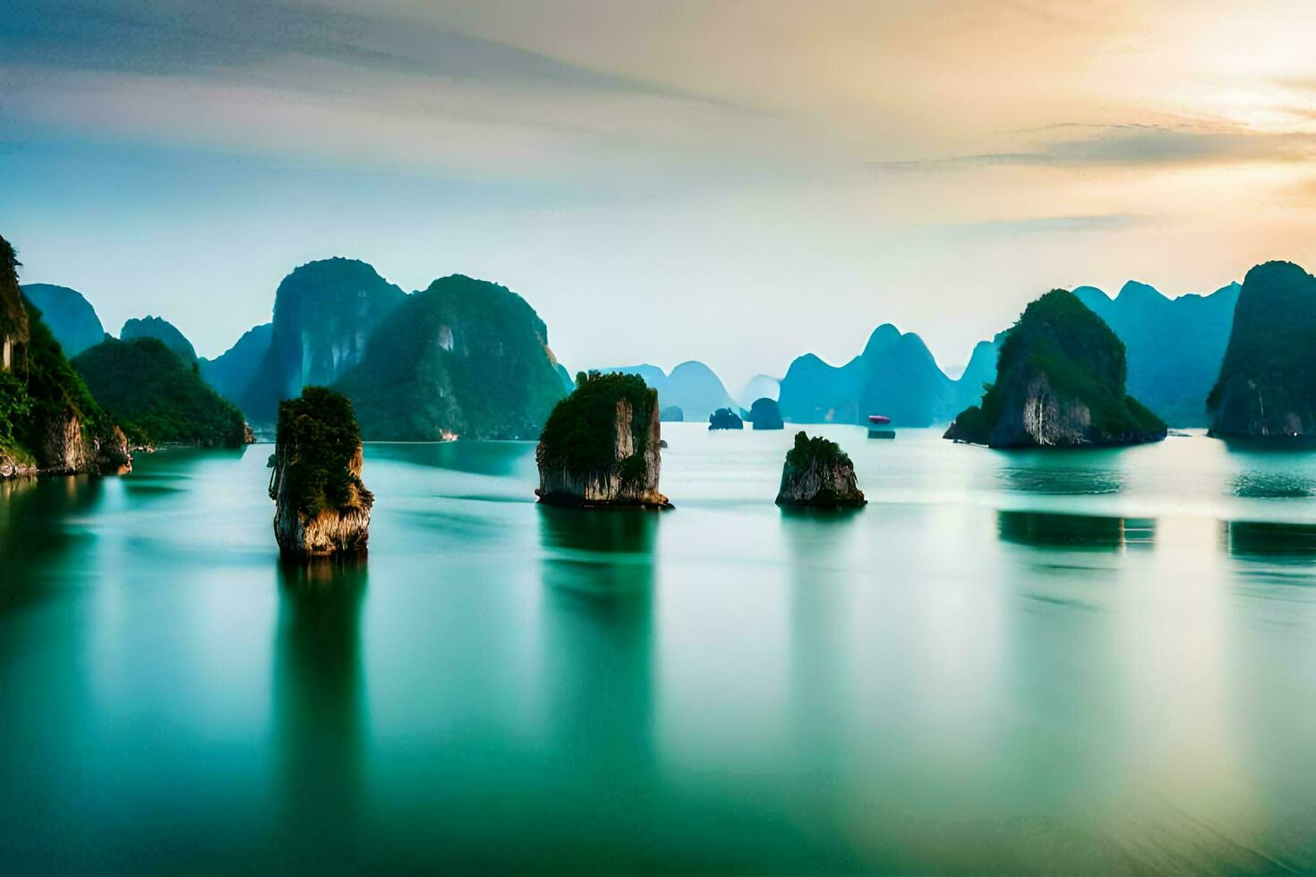 le Ha longue baie dans vietnam. généré par ai photo