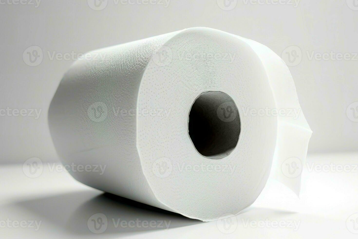 rouleau toilette papier feuille. produire ai photo