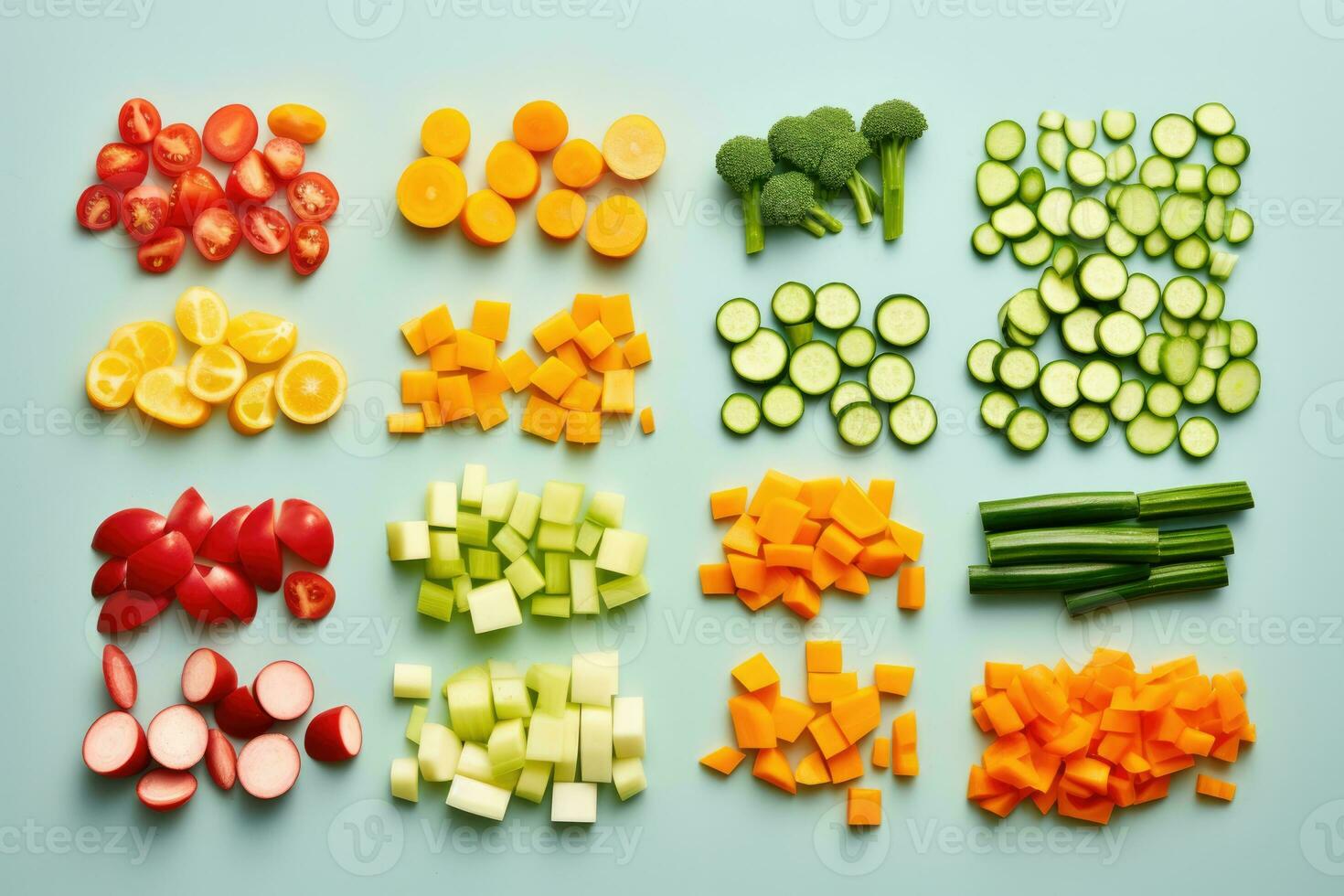 précision Couper des légumes pour nitro cuisine isolé sur une pente Contexte photo