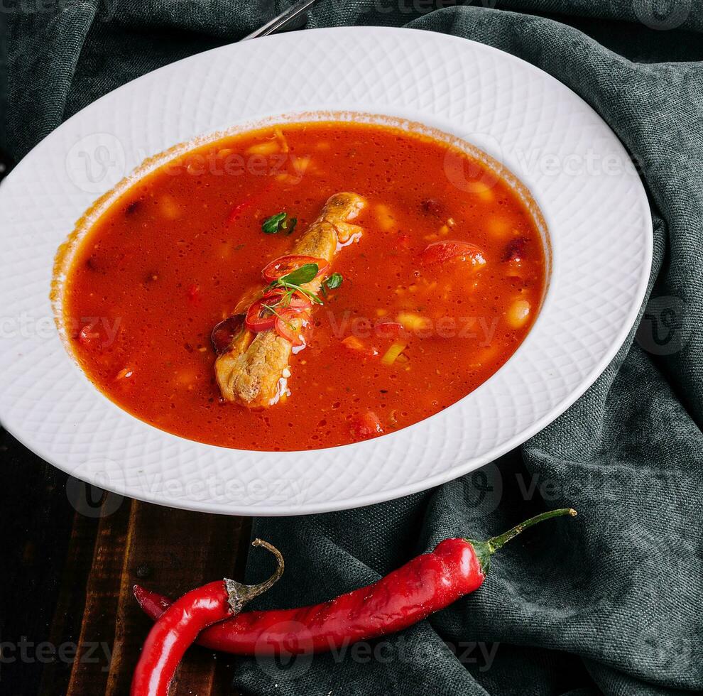 guatémaltèque dinde soupe kakik proche en haut photo