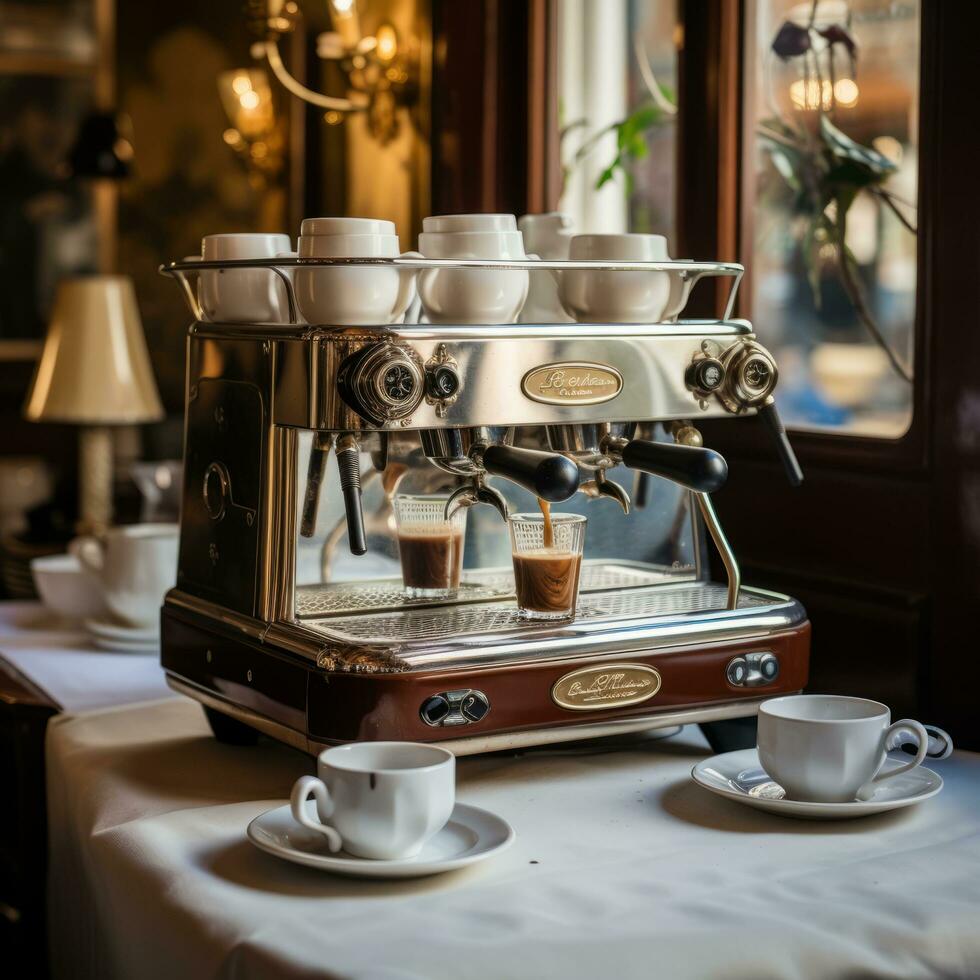 français restaurant café machine - ai généré photo