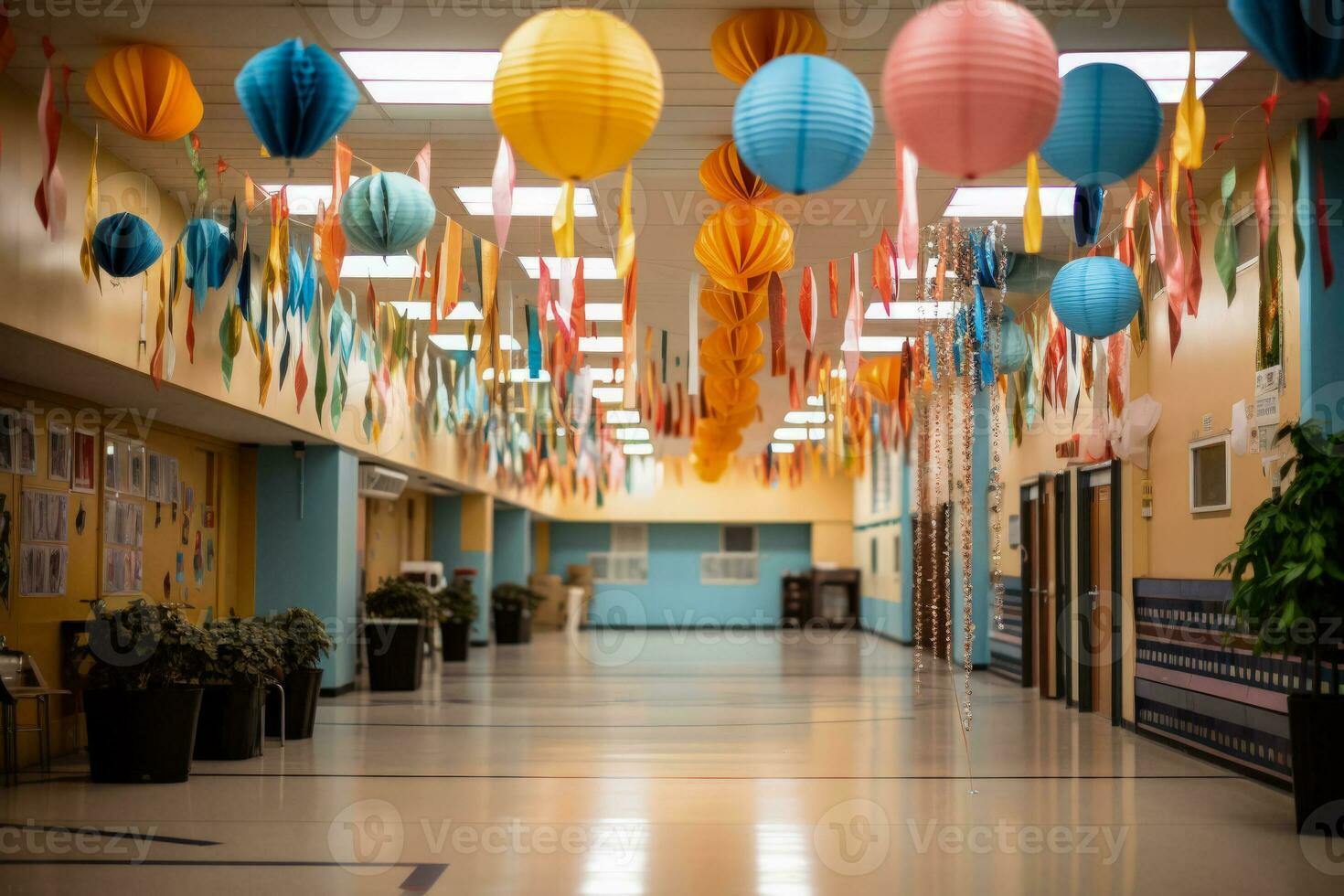 école décoré pour Nouveau année photo