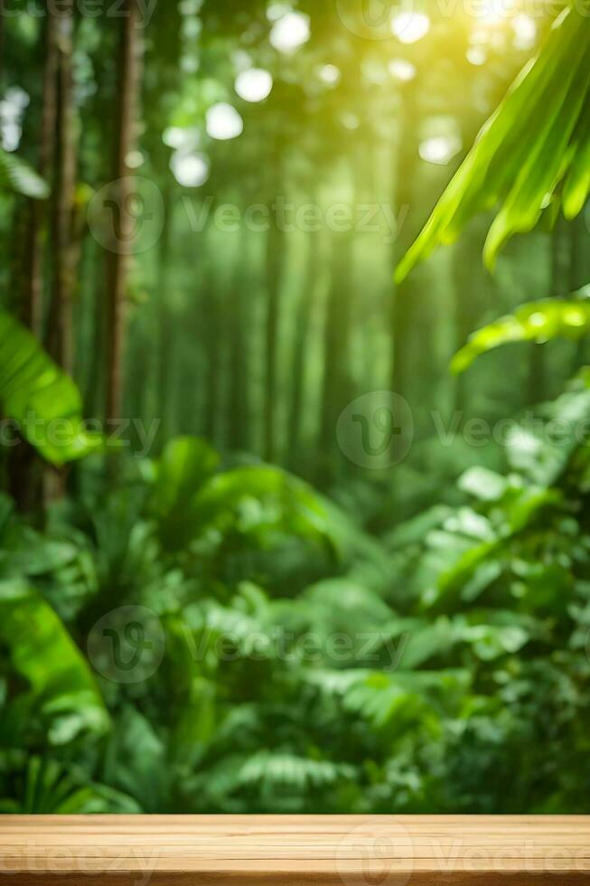 vide rustique table produit afficher dans la nature réglage photo Contexte