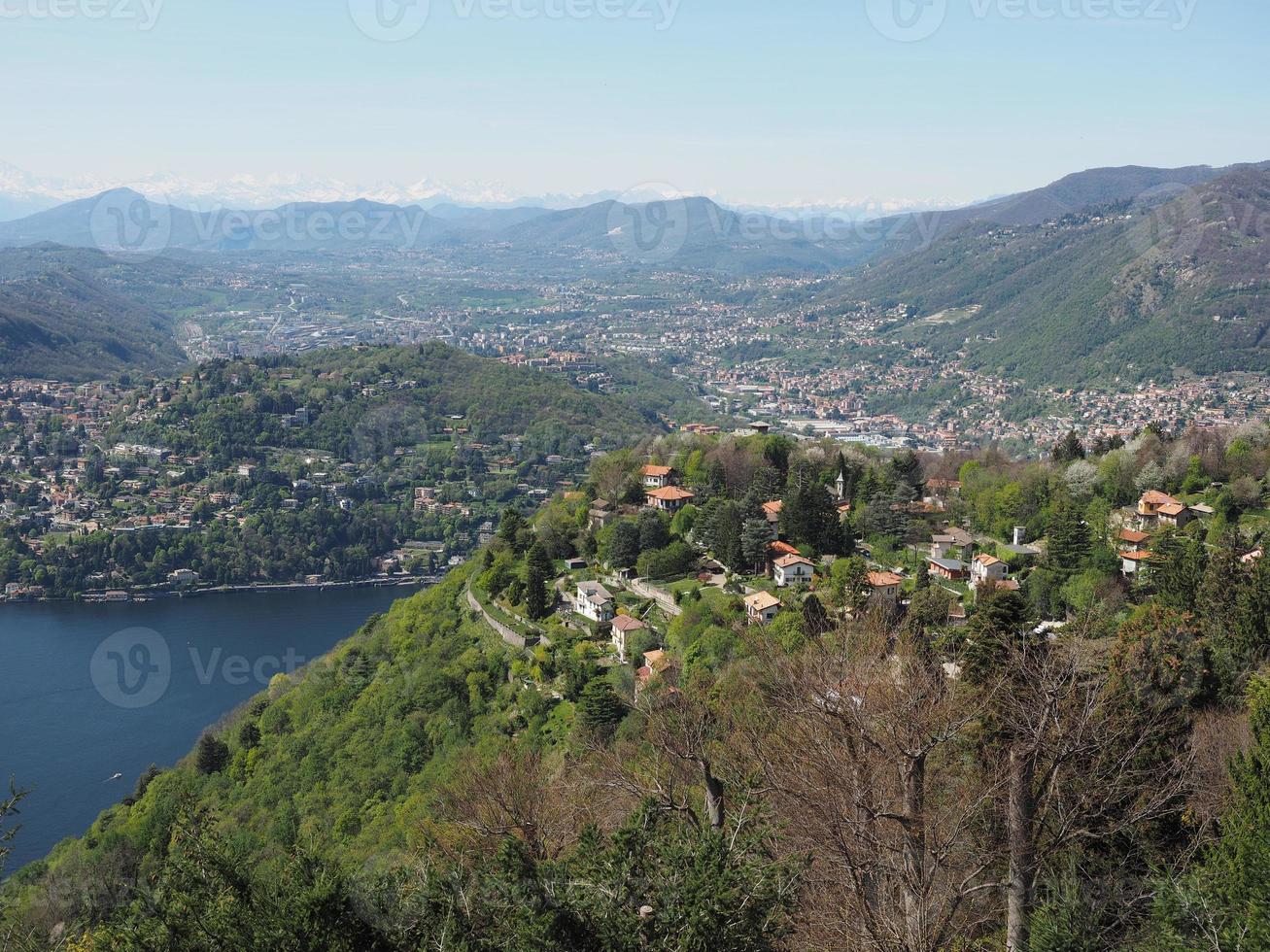 vue aérienne de côme photo