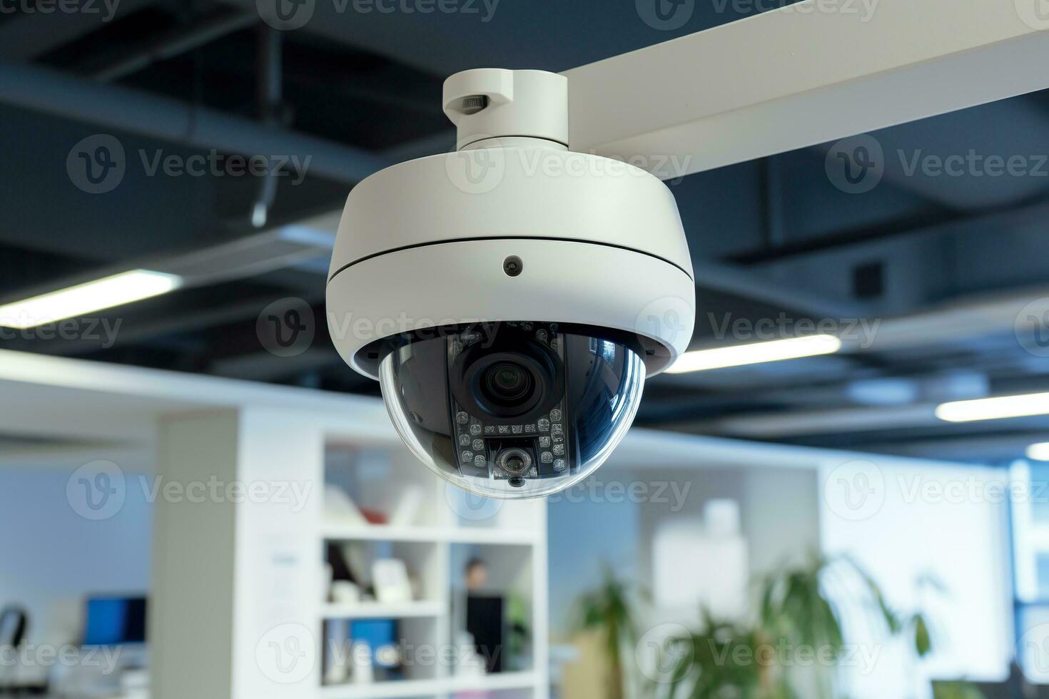 la revue de surveillance appareils photo. Sécurité concept. visage reconnaissance..générée par artificiel intelligence photo