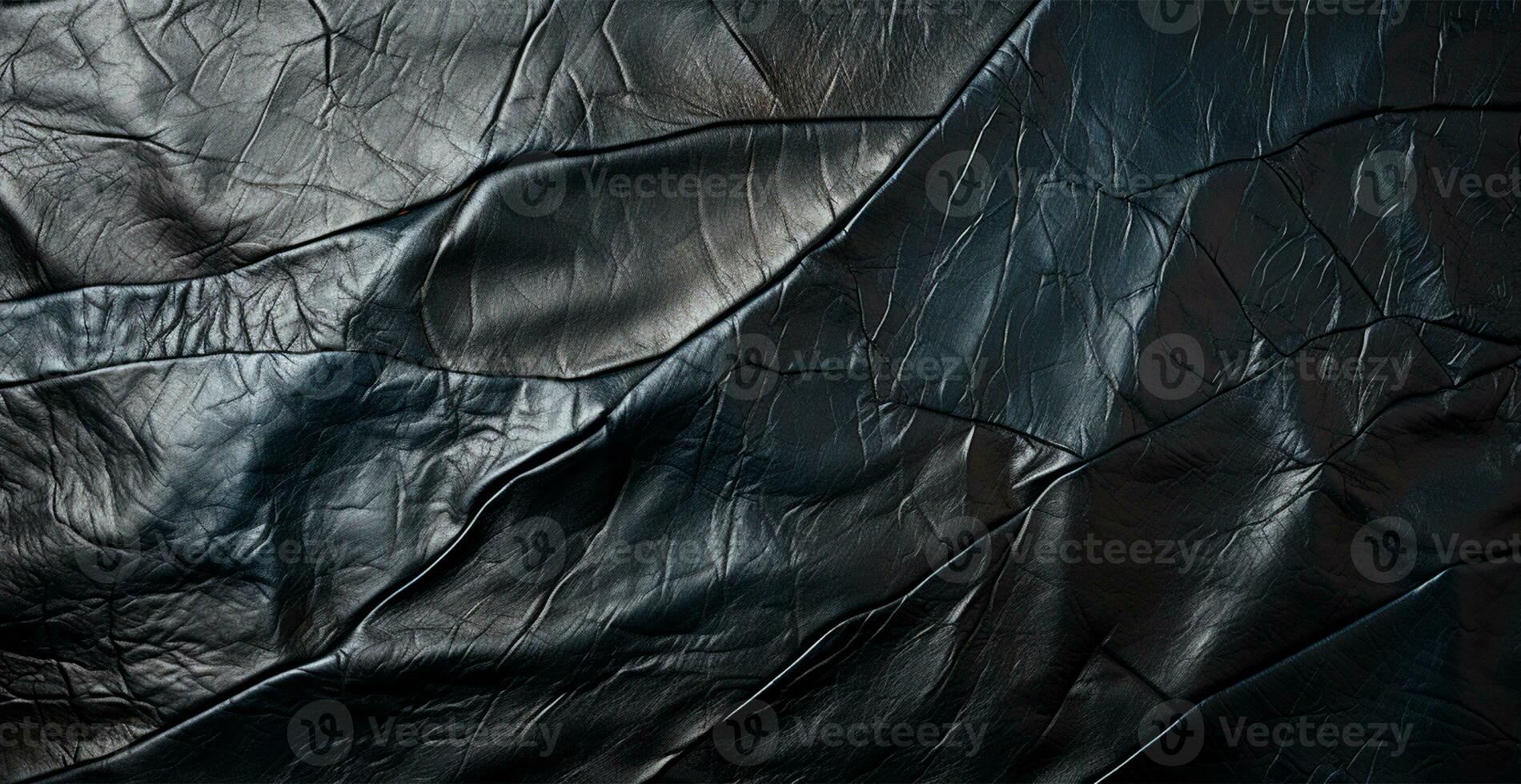 panoramique texture de noir éco cuir - ai généré image photo