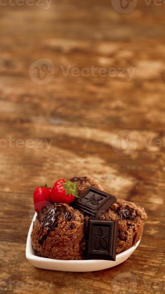 crème glacée au chocolat dans un bol photo