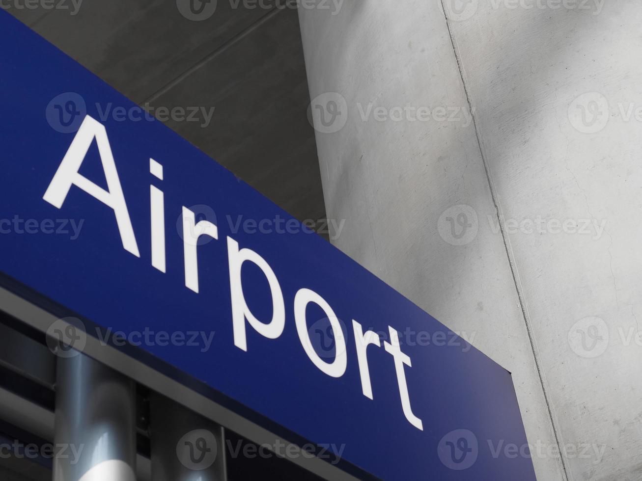 plaque de rue de l'aéroport photo