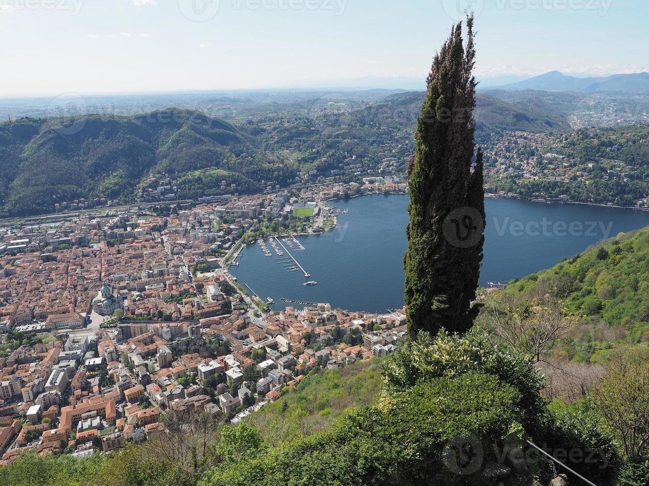 vue aérienne de côme photo