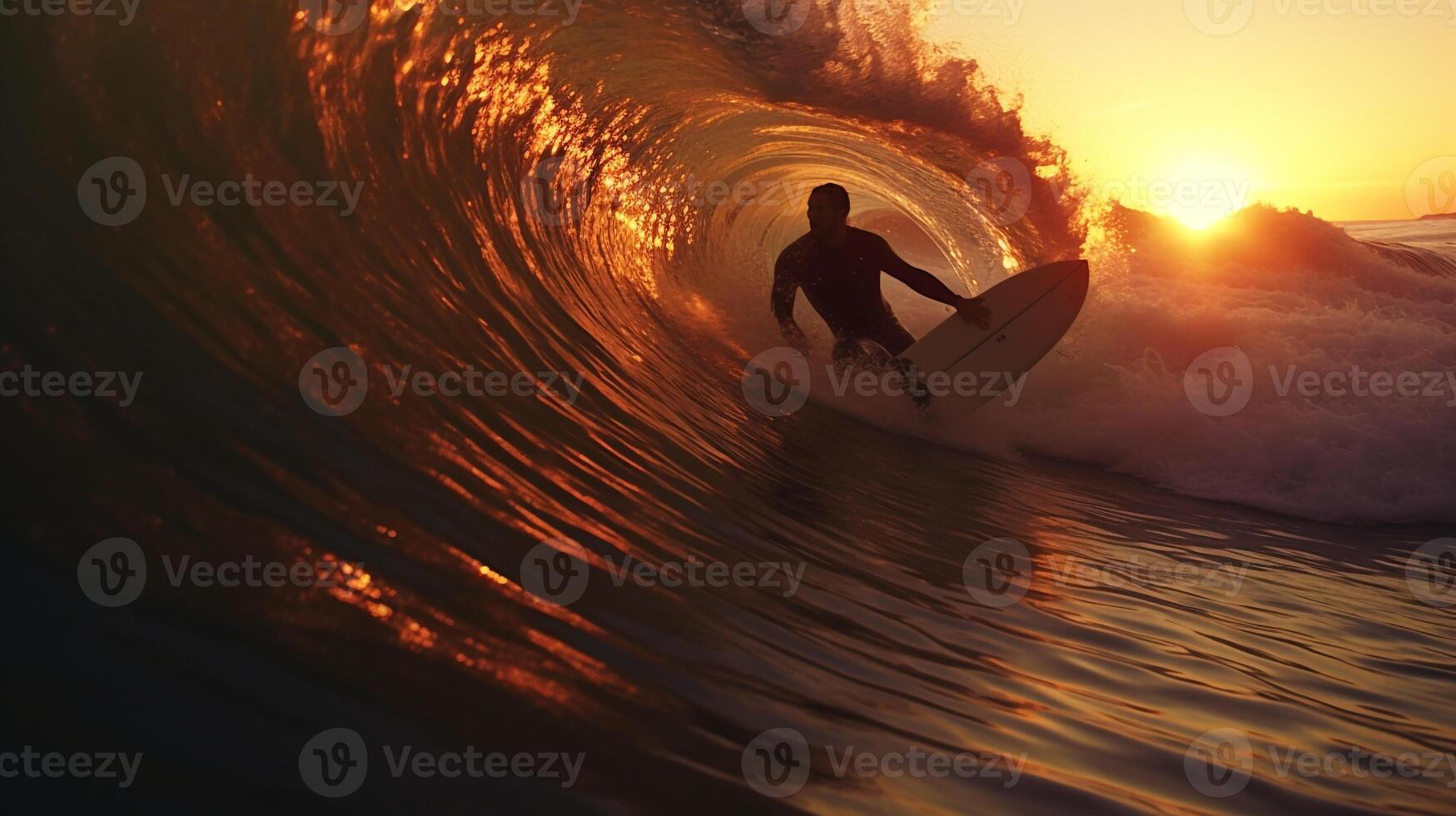 surfeurs contagieux vagues. génératif ai photo