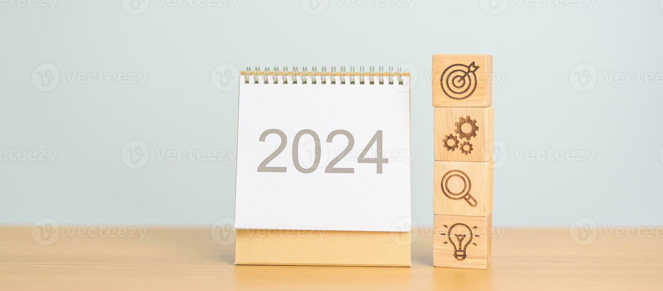 Plans Pour La Nouvelle Année 2024 Espace Vide Sur Bloc-notes. Début De  L'année 2024 Avec Objectif Plan Objectif Concept Plan D'act Photo stock -  Image du travail, calendrier: 287147382