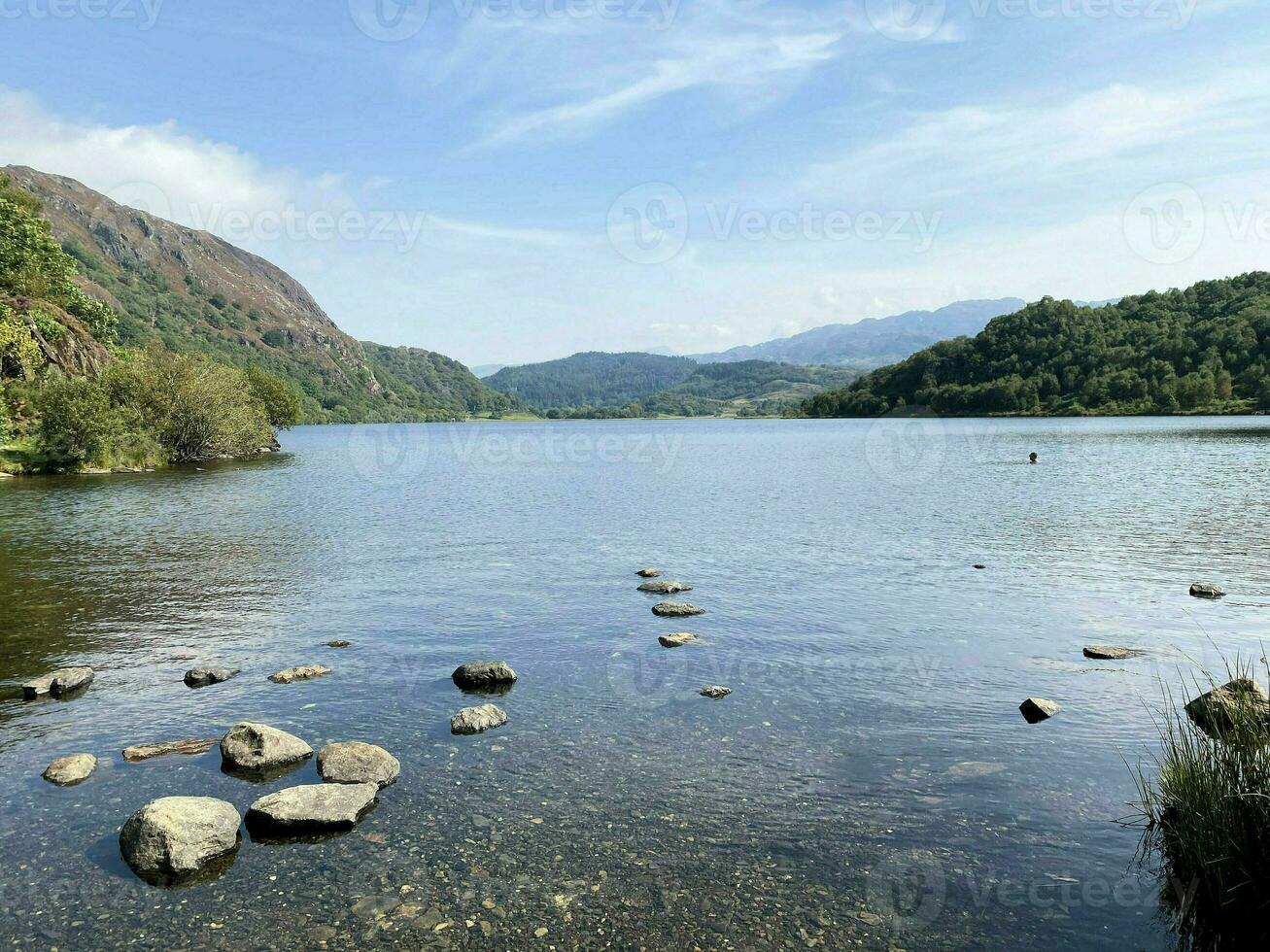 une vue de le Nord Pays de Galles campagne à llyn dinas dans Snowdonia photo