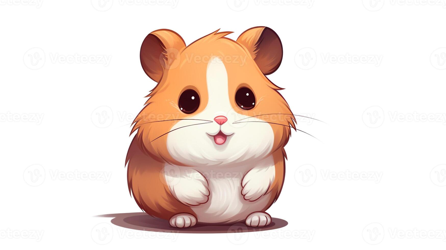 une mignonne peu hamster dans vecteur style. génératif ai photo