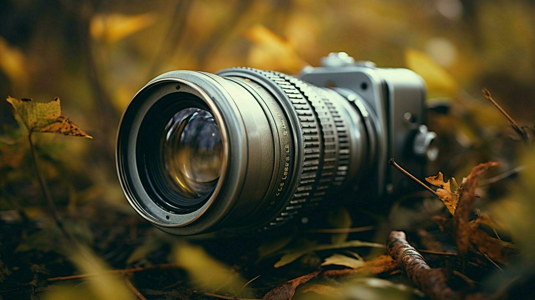 brillant antique lentille Zoom et tirer en plein air photo