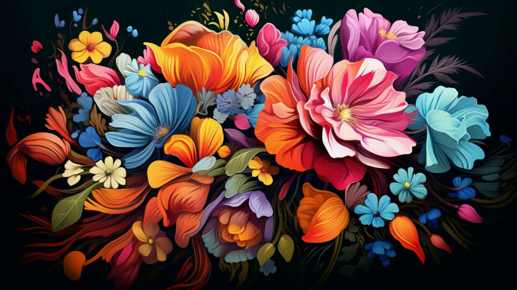 fleur bouquet illustration dans multi coloré la nature retour photo