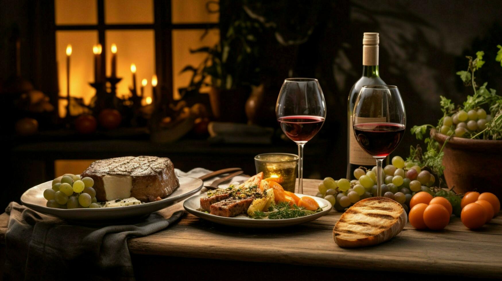 fraîcheur de fait maison gourmet repas sur rustique bois table photo