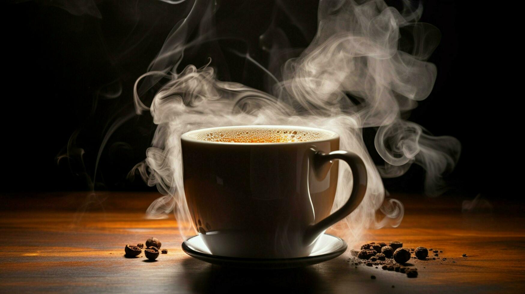 chaud vapeur en hausse de café dans une agresser photo