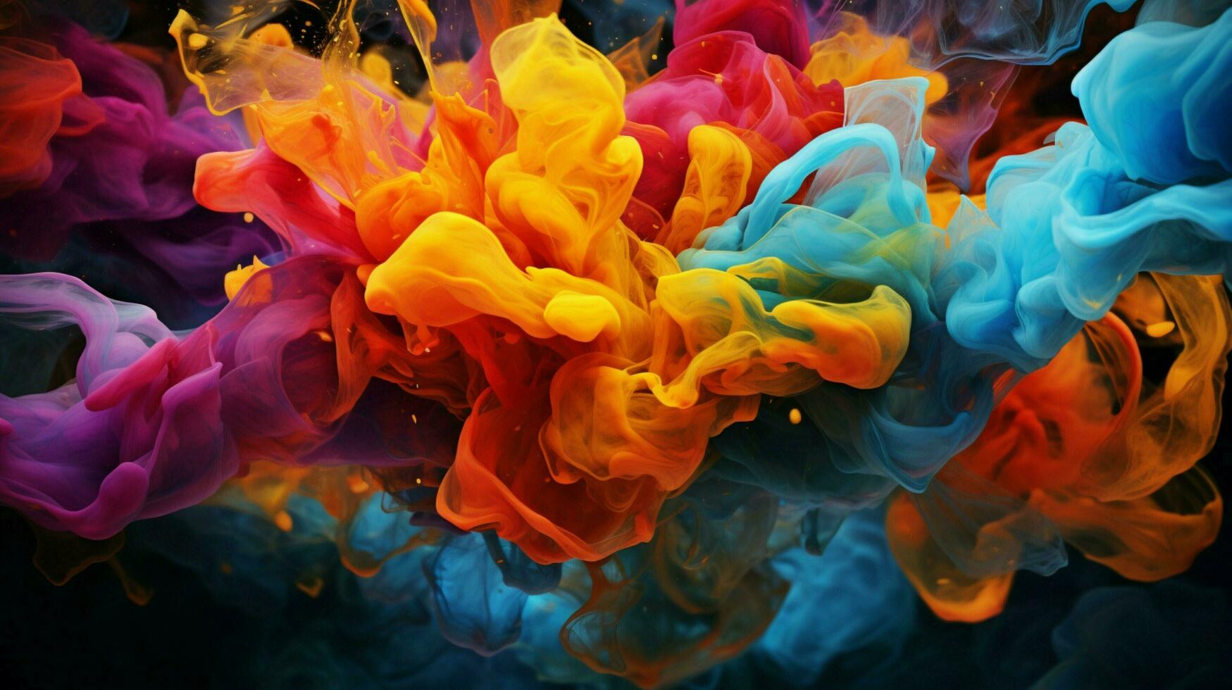 liquide flamme gouttes éclabousser vibrant couleurs sous-marin photo