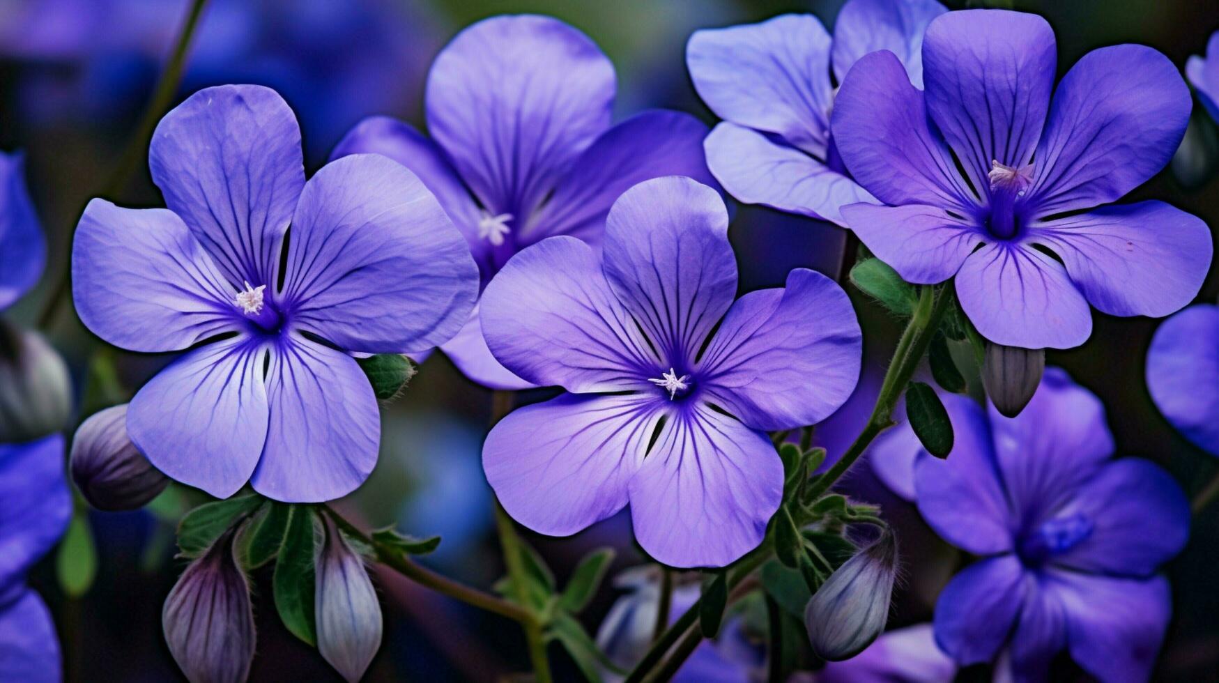 natures beauté dans proche en haut violet fleurs sauvages Floraison photo