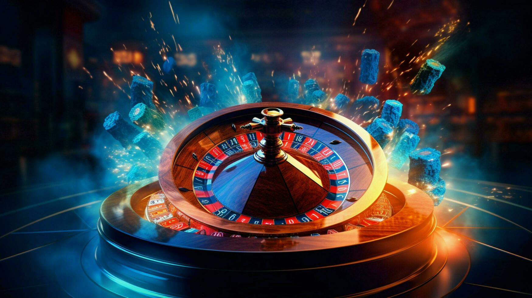 filage roulette roue bleu flamme cagnotte casino ultime photo