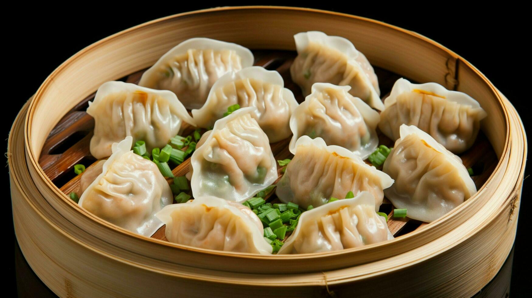 à la vapeur chinois Dumplings une délicieux porc rempli apéritif photo