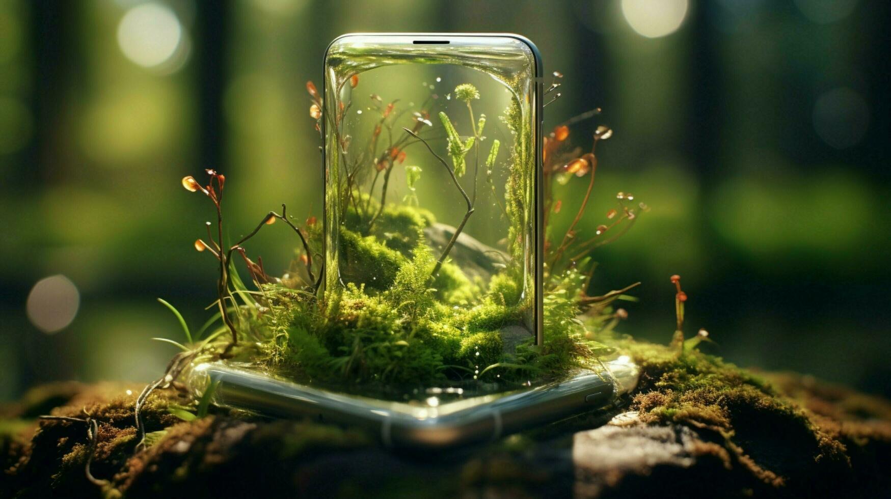 La technologie se rencontre la nature avec intelligent téléphone photo