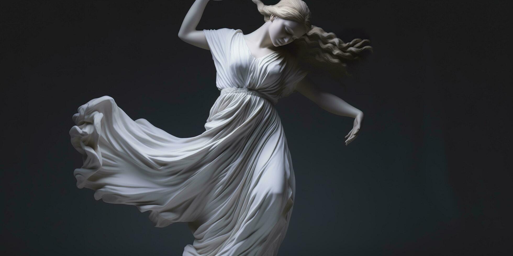marbre statue de une ballerine. génératif ai photo