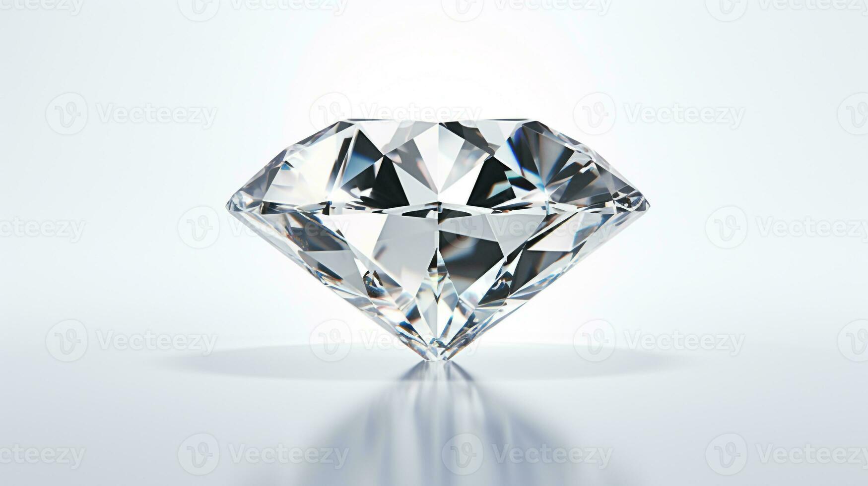 photo de diamant isolé sur blanc Contexte. génératif ai