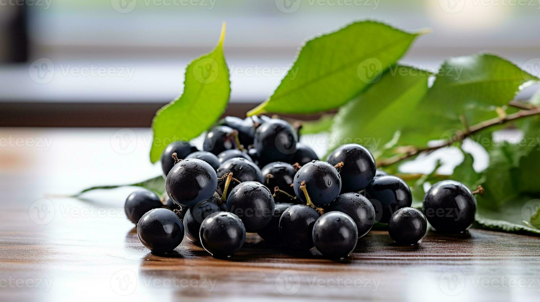 photo de jabuticaba sur une minimaliste tableau. génératif ai