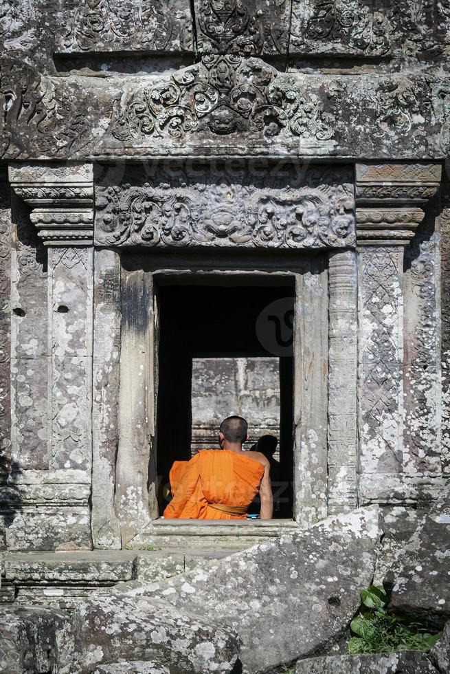 Preah Vihear, l'ancien monument des ruines du temple khmer au Cambodge photo