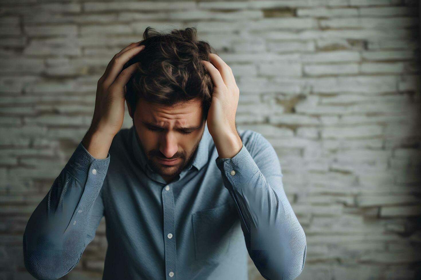 photo Jeune femme transaction avec anxiété ai produire