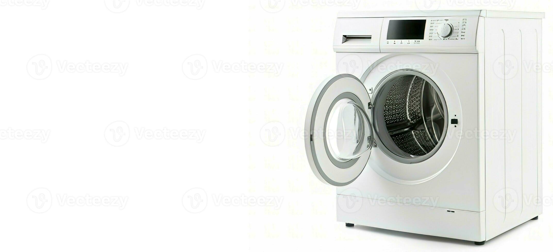 moderne la lessive machine avec blanchisserie. produire ai photo