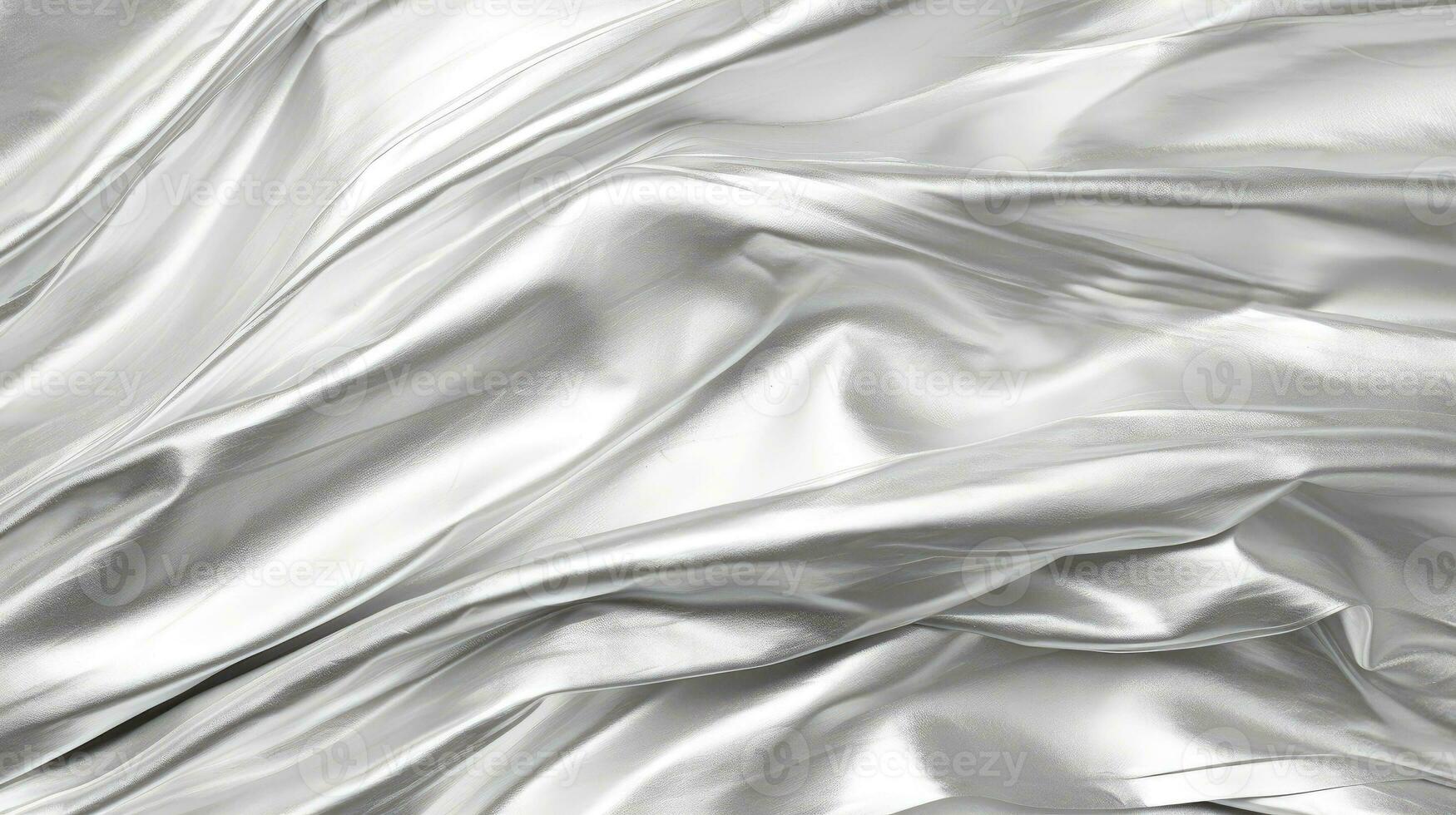 proche en haut de argent soie arrière-plan, abstrait blanc tissu en tissu vague, génératif ai illustration photo