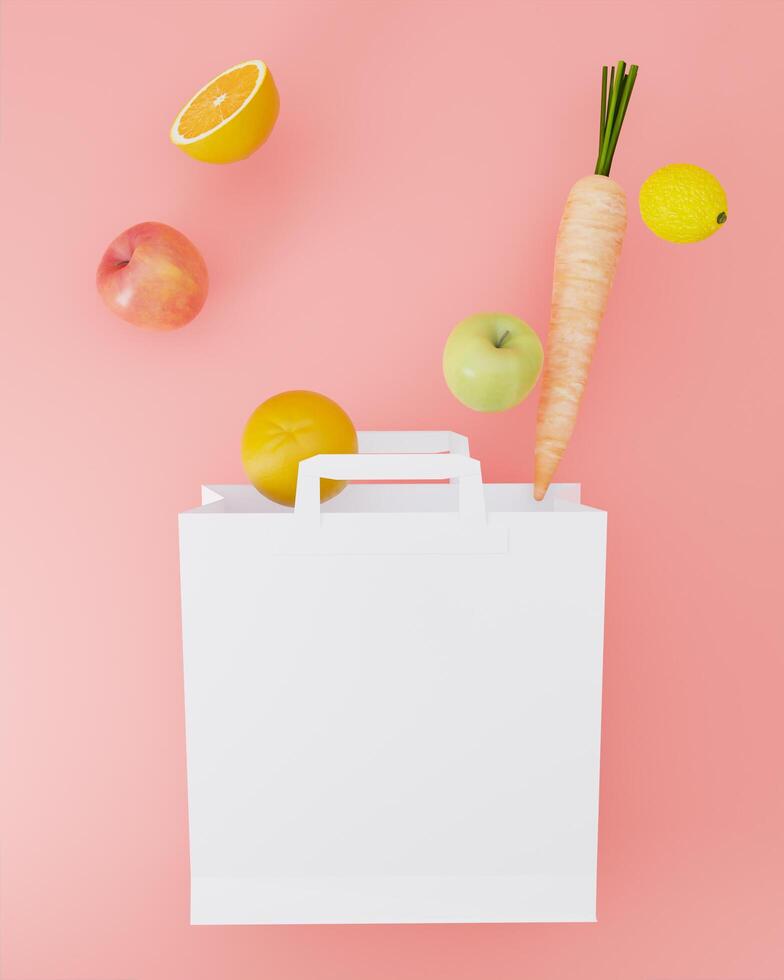 sacs en papier utilisés pour les fruits. photo