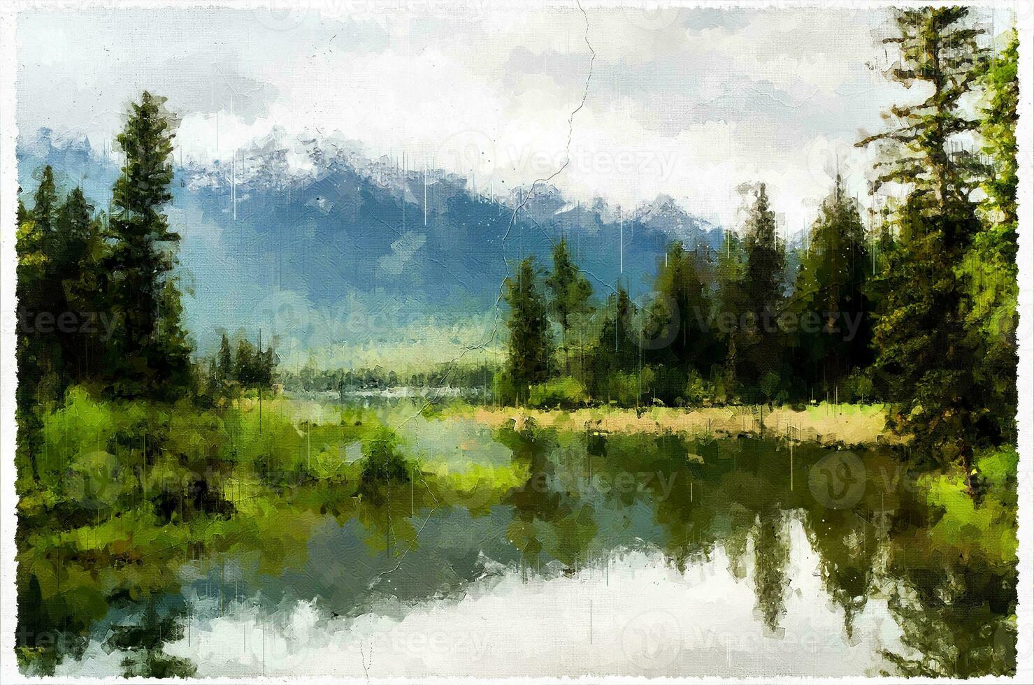 abstrait impressionnisme la nature paysage numérique La peinture photo