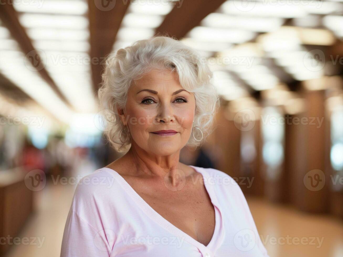 portrait de magnifique Sénior femmes génératif ai photo