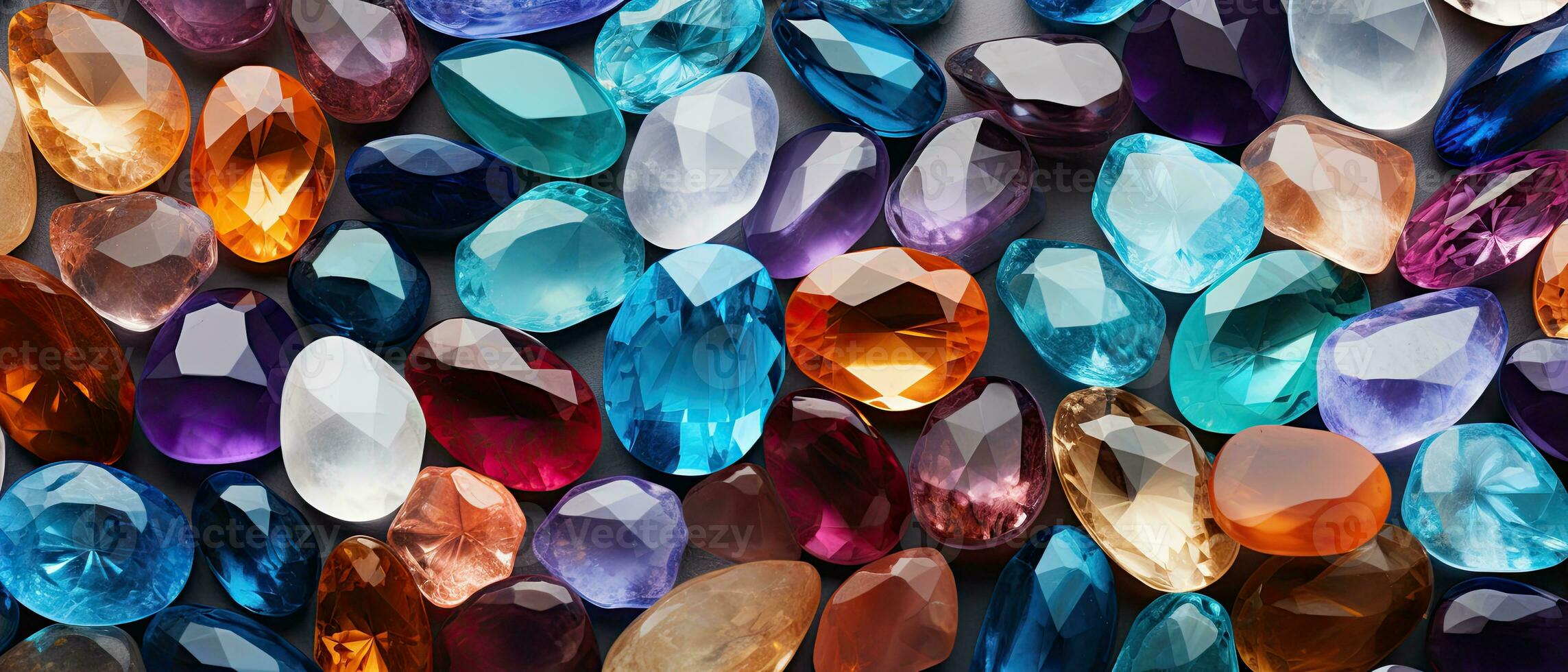 coloré pierres précieuses arrière-plan, brillant gemmes luxe bijoux des pierres, ai généré photo