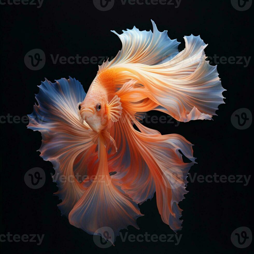 betta poisson, coloré combat Siamois poisson avec magnifique queue. ai génératif photo