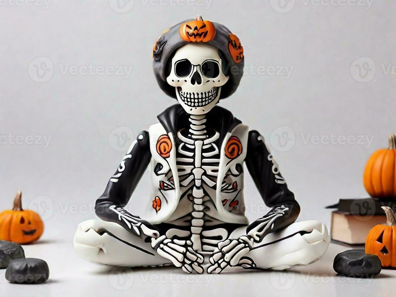sensationnel squelette, blanc Contexte illustration photo