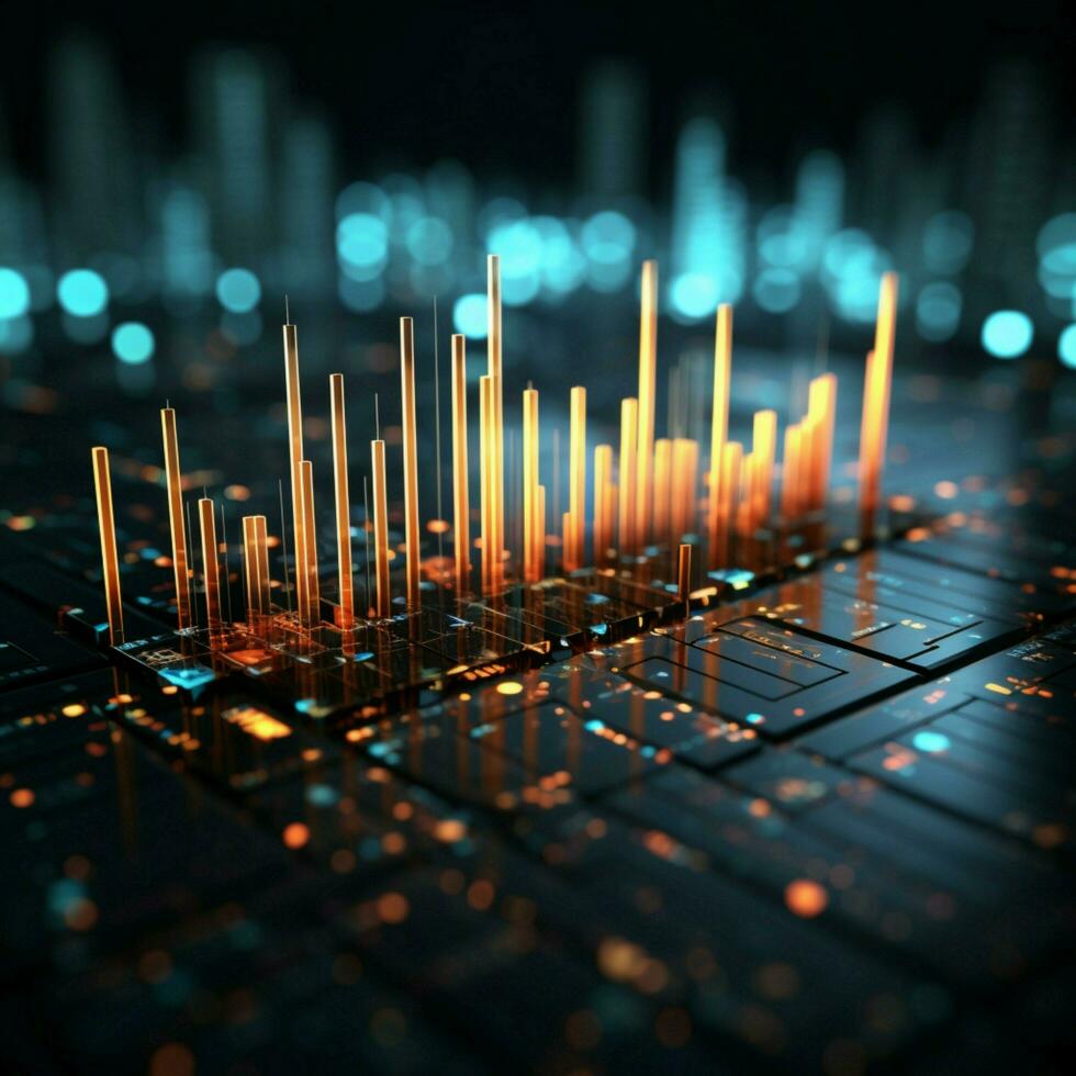 visualisation dynamique entreprise, Stock les tendances, motifs illustré par Créatif représentation pour social médias Publier Taille ai généré photo