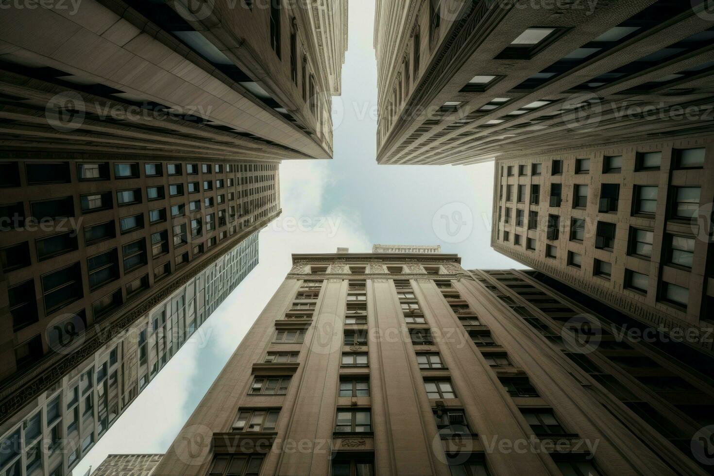 la perspective bâtiments ligne d'horizon. produire ai photo