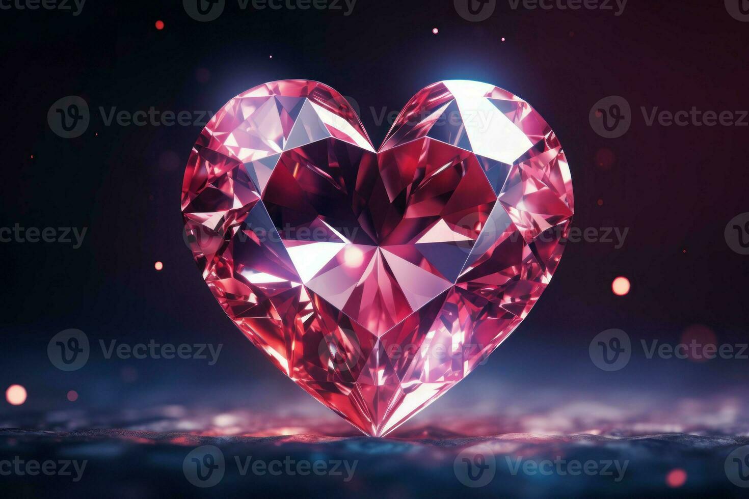 opulent diamant cœur gemme Contexte. produire ai photo