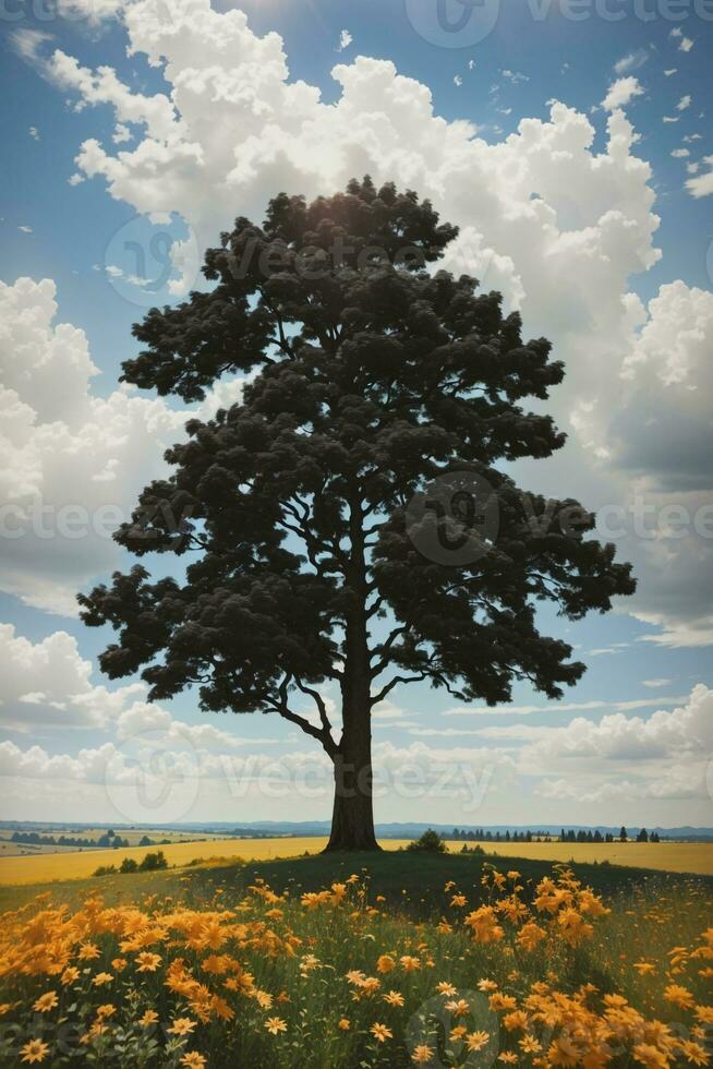 des arbres fond d'écran Télécharger ,HD ai généré photo