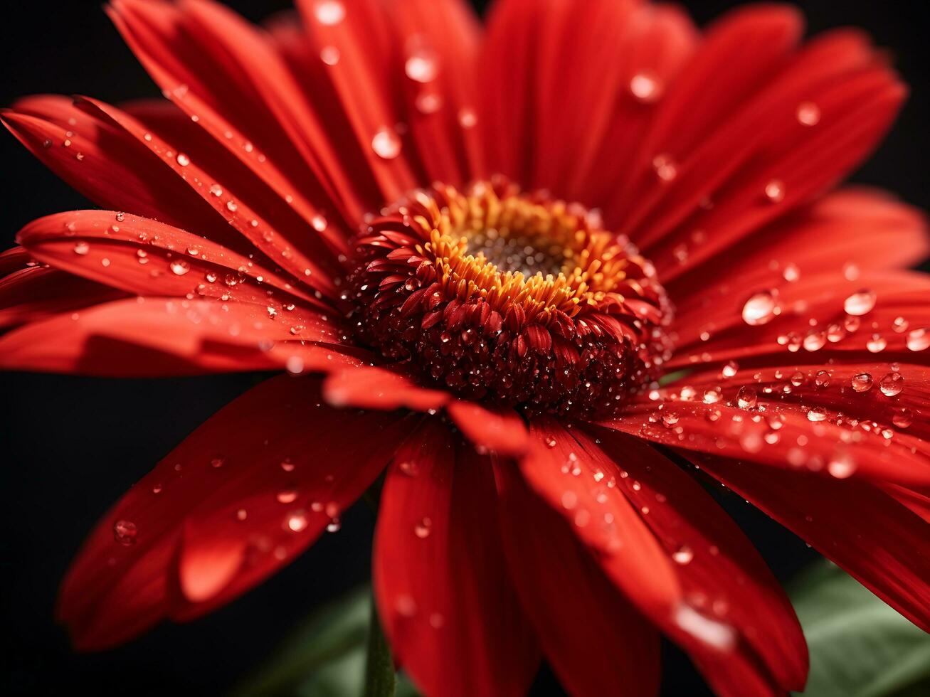 rouge gerbera Marguerite fleur. produire par ai photo