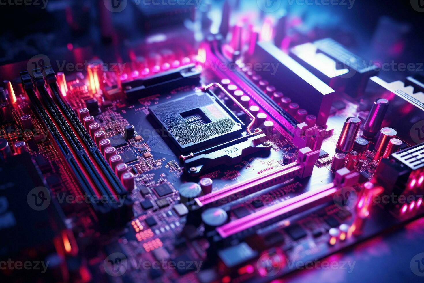 innovant CPU moderne carte mère. produire ai photo